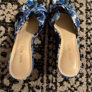 Nine West Blue Floral Women's Shoes